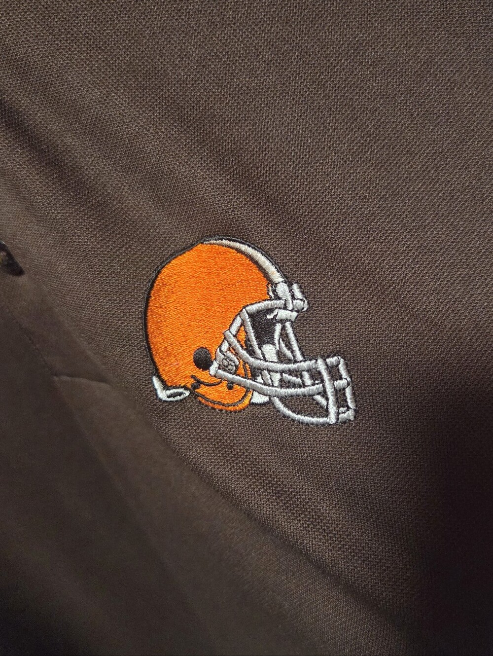 Cleveland Browns Golf Polo Brown & Orange Size XL - Picture 3 of 5